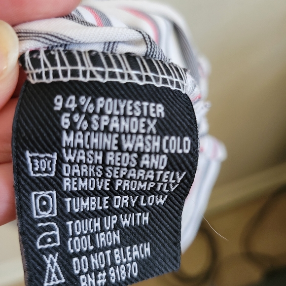 Bolle Golf Tech Shirt Men's Striped Short Sleeve Extra Large Moisture Control - Picture 5 of 5